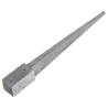 Ground Spikes 6 pcs Silver - Galvanised Steel 7x7x75 cm