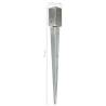 Ground Spikes 6 pcs Silver - Galvanised Steel 7x7x75 cm