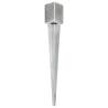 Ground Spikes 6 pcs Silver 9x9x75 cm Galvanised Steel