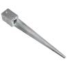 Ground Spikes 6 pcs Silver 9x9x75 cm Galvanised Steel