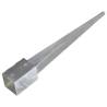 Ground Spikes 6 pcs Silver 9x9x75 cm Galvanised Steel