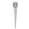 Ground Spikes 6 pcs Silver 9x9x75 cm Galvanised Steel