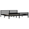 Black Solid Wood Bed Frame 180x200 cm Super King Size - HipoMarket