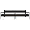 Black Solid Wood Bed Frame 180x200 cm Super King Size - HipoMarket