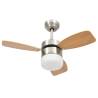 Ceiling Fan with Light & Remote Control - 76cm Light Brown