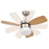 Ceiling Fan with Light & Remote Control - 76cm Light Brown