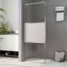 Walk-in Shower Wall with Half Frosted ESG Glass 100x195 cm Colour silver Size 100 x 195 cm Model half frosted 