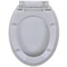 Soft-Close Toilet Seat White Oval - Durable & Easy to Clean