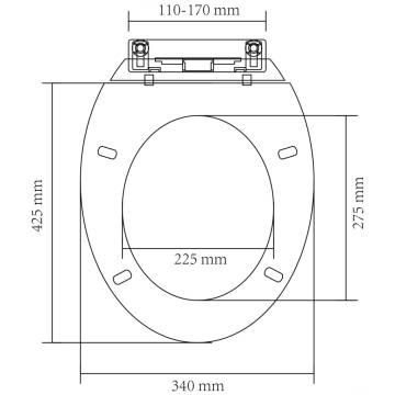 Soft-Close Toilet Seat White Oval - Durable & Easy to Clean