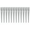 Ground Spikes 12 pcs Silver 10x10x76 cm Galvanised Steel Size 10 x 10 x 76 cm Quantity in Package 12 