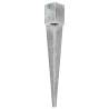 Ground Spikes 12 pcs Silver - Galvanised Steel 10x10x76 cm