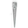 Ground Spikes 12 pcs Silver - Galvanised Steel 10x10x76 cm