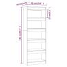 Book Cabinet & Room Divider - Smoked Oak | 60x30x166 cm