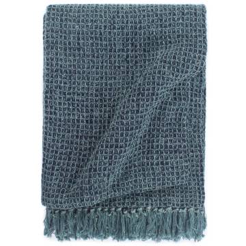 Indigo Blue Cotton Throw 125x150 cm - Cozy & Stylish