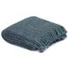 Indigo Blue Cotton Throw 125x150 cm - Cozy & Stylish