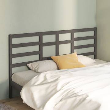 Grey Wooden Bed Headboard - Pine | Stylish Design | Hipomarket