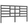 Grey Wooden Bed Headboard - Pine | Stylish Design | Hipomarket