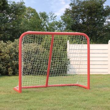 Hockey Goal Red & White 183x71x122 cm - Durable & Sturdy