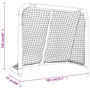 Hockey Goal Red & White 183x71x122 cm - Durable & Sturdy