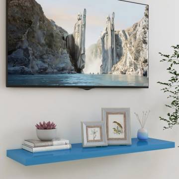 Floating Wall Shelf Blue - Stylish Home Decor | HipoMarket