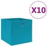 10 pcs Baby Blue Storage Boxes - Durable Non-woven Fabric