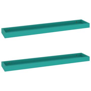 Loggia Wall Shelves Set - Stylish Blue MDF Shelves for Home