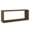 Wall Cube Shelves 6 pcs - Smoked Oak & Engineered Wood