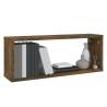 Wall Cube Shelves 6 pcs - Smoked Oak & Engineered Wood