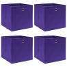 Storage Boxes 4 pcs Purple 32x32x32 cm Fabric Colour purple without lids Quantity in Package 4 Number of 1 