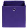 Purple Fabric Storage Boxes - 4 pcs, 32x32x32 cm