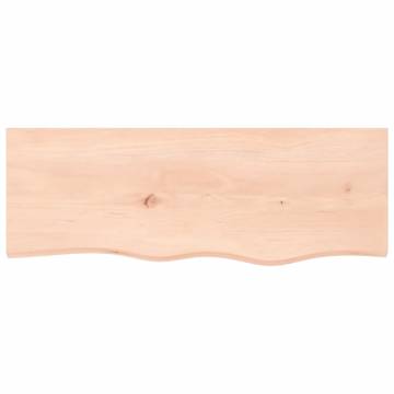 Untreated Solid Oak Wall Shelf - 80x30x2 cm | Hipo Market