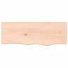 Untreated Solid Oak Wall Shelf - 80x30x2 cm | Hipo Market