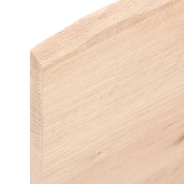 Untreated Solid Oak Wall Shelf - 80x30x2 cm | Hipo Market