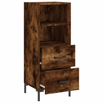 Smoked Oak Sideboard 34.5x34x90 cm - Modern Storage Solution