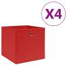 Storage Boxes 4 pcs Non-woven Fabric 28x28x28 cm Red Colour red Quantity in Package 4 Number of 1 