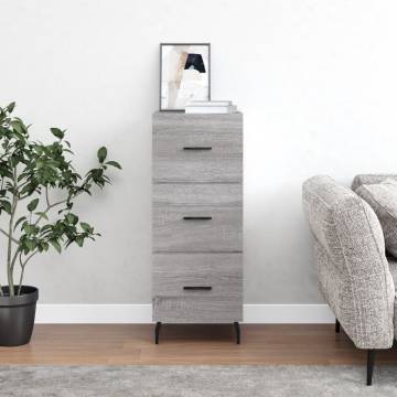 Grey Sonoma Sideboard - Modern Engineered Wood Storage