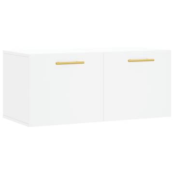 Wall Cabinet White 80x36.5x35 cm - Stylish Storage Solution