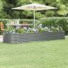 Garden Raised Bed Powder-coated Steel 296x80x36 cm - Grey