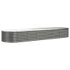 Garden Raised Bed Powder-coated Steel 296x80x36 cm - Grey