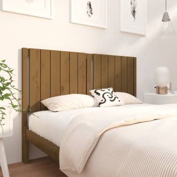 Honey Brown Solid Wood Bed Headboard - 145.5x4x100 cm