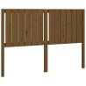 Honey Brown Solid Wood Bed Headboard - 145.5x4x100 cm