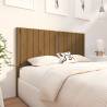 Honey Brown Solid Wood Bed Headboard - 145.5x4x100 cm