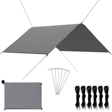 Outdoor Tarp 3x2.85m Grey - Versatile & Lightweight