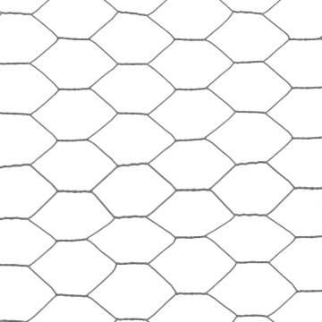 Durable Chicken Wire Fence with PVC Coating - 25x0.75m Grey