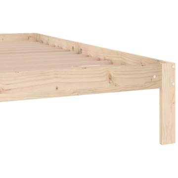 Solid Wood Pine Bed Frame 200x200 cm | Modern Bedroom Furniture