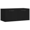 Wall Cabinet Black 80x36.5x35 cm - Stylish & Practical Storage