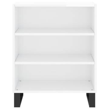 Stylish High Gloss White Sideboard - 57x35x70 cm