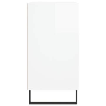 Stylish High Gloss White Sideboard - 57x35x70 cm