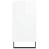 Stylish High Gloss White Sideboard - 57x35x70 cm