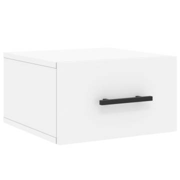 Wall-mounted Bedside Cabinet White - Stylish Storage Solution